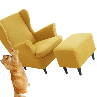 3 Teilig Ohrensessel Überzug Mit Ottomane Schonbezug Tiger Stuhlbezug Mit Armlehne Ohrensessel Schonbezüge Stretch Sessel Überwürfe Ohrensesselbezüge Bezug Sesselhusse Tiger Stuhlbezug ( Color : #18 )