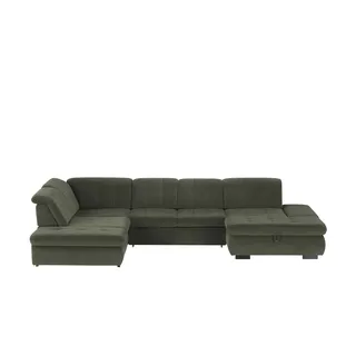 Lounge Collection Wohnlandschaft  Spencer , grün , Maße (cm): B: 382 H: 102 T: 260.0