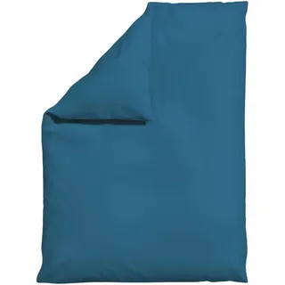 Schlafgut Bettdeckenbezug Knitted Jersey, Blau, Textil, Uni, 155x220 cm, Textiles Vertrauen - Oeko-Tex®, AZO-frei, Bsci, Oeko-Tex® Standard 100, Oeko-Tex® Made IN Green, pflegeleicht, atmungsaktiv, bügelleicht, schadstoffgeprüft, weiche und anschmiegsame Oberfläche, bio, Schlaftextilien, Bettwäsche, Bettwäsche, Übergrößen-Bettwäsche