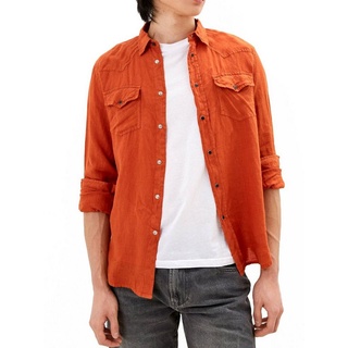 Diesel Langarmhemd Regular Fit Leinenhemd - S-EAST-LONG-LIN orange L