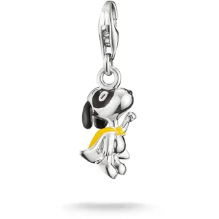 Thomas Sabo Snoopy als Superheld Charm Gelb/Schwarz/Silber 2242-664-7