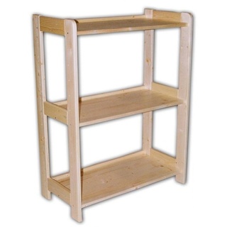 MASSIVHOLZ REGAL 33 X 68 X 89 CM, 3 FACHBÖDEN - EICHE DUNKEL