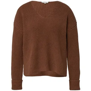 s.Oliver Grobstrickpullover mit V-Ausschnitt im Relaxed Fit Braun 36