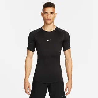 Nike Pro Dri-FIT Tight kurzarm Fitnessshirt Herren 010 black/white S