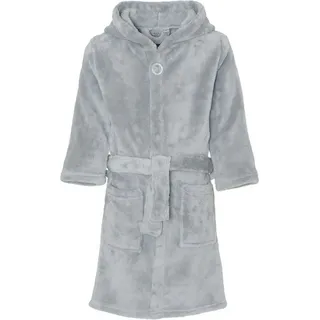 Playshoes Fleece-Bademantel uni in Grau 86/92