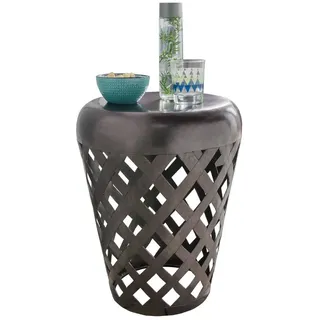 Wohnglücklich Beistelltisch Oxi (Moderner Blickfang), Robustes Aluminium, stilvoller Vintage-Look 47 cm
