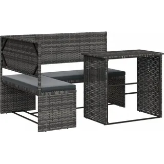 vidaXL Gartensofa L-Form Loungesofa grau