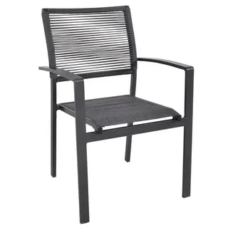 Lesli Living Vitolini Stapelstuhl 57 x 62 x 87 cm grau