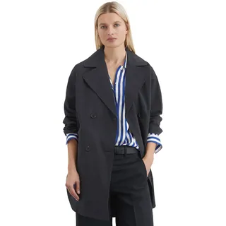Marc O'Polo Marc OߴPolo Damen, Trenchcoat mit Reverskragen relaxed fit, blau (deep night Blue), 34 - 34