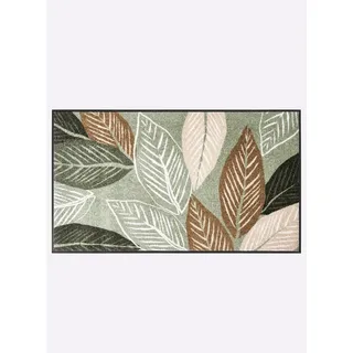 heine Fußmatte Fußmatte, Rechteckig, Höhe: 7 mm, Rutschhemmend, Waschbar beige|grün 50 cm x 70 cm x 7 mm