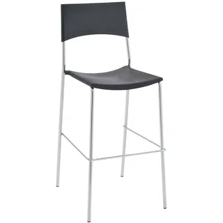TPFLiving Barhocker Gent Gestell Metall in Chromoptik Kunststoff Creme