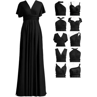 72styles Infinity Kleid mit Bandeau Brautjungfernkleider lang Multi-Way Kleid Wickelkleid Damen Maxi Übergröße Convertible Abendkleider Elegant für Hochzeit Ballkleider Abschlusskleid - Einheitsgröße Große Größen