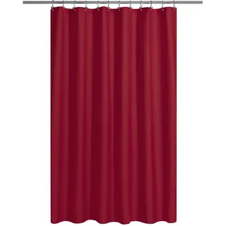 N&Y Home Stoff-Duschvorhang oder Einsatz mit Magneten – Hotelqualität roter Duschvorhang für Badezimmer, maschinenwaschbar, wasserabweisend – rot, 183 x 183 cm