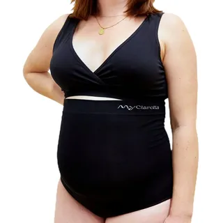 MyClarella Schwangerschafts-Unterwäsche - The Bump Panty – Nahtlose, elastische Umstandsunterhose aus 60% Baumwolle für die gesamte Schwangerschaft (Größe XL) - XL