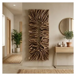 Möbel Bressmer Wandleuchte LUMINA Holz Wandleuchte, LED Wandlampe aus Teakholz,130 cm für Innen, LED fest integriert, Warmweiß