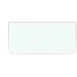Feuercampus Funkenschutzplatte Glas Rechteck abgerundet 55×125×0,6 cm ESG Kamin Bodenplatte hitzebeständig Schutzplatte Feuerstelle Ofenunterlage Sicherheitsglas Funkenschutz Kamin