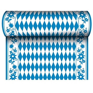 Papstar Tischläufer, stoffähnlich, Airlaid 24 m x 40 cm "Bayrisch Blau" auf Rolle