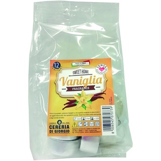 Vaniglia VA00112DSP Teelicht, Wachs und Becher aus Aluminium, Beige, Einheitsgröße, 12 Stück