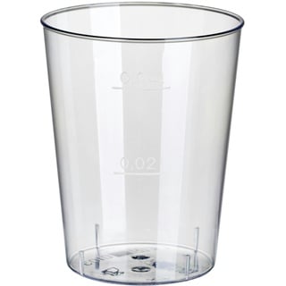 Papstar 80x Einweg-Schnapsglas 4cl  PS mit Eichstrich bei 2cl und 4cl transparent