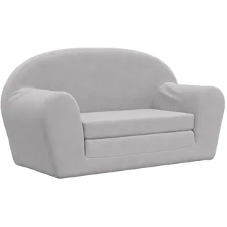Maison Exclusive - Kinder-schlafsofa 2-sitzer Hellgrau Weicher Pl