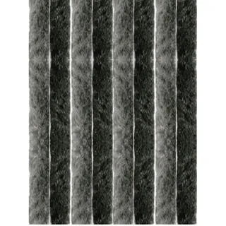 Arsvita Flauschvorhang, Chenille Vorhang, Insektenschutz für den Sommer Extrabreit, Auswahl: 140x200 Unistreifen anthrazit - schwarz