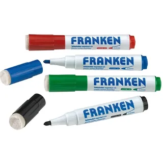 Franken KombiMarker MagWrite Rundspitze, Strichbreite 1-3mm, magnetisch, abwischbar, 4