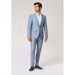 Hosenanzug ROY ROBSON "Modischer Anzug Im Slim Fit", Herren, Gr. 52, Normalgrößen, blau, 57% Schurwolle, 40% Viskose, 3% Elasthan, Anzüge