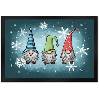 speecheese Weihnachts-Wichtel Fußmatte XL in 40x60 cm Fußabtreter für Weihnachtszeit Advent lustige Weihnachtsdekoration Deko für Hauseingang Winter Vorfreude auf Weihnachten