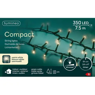 Lumineo LED-Lichterkette Compact 8 m grün