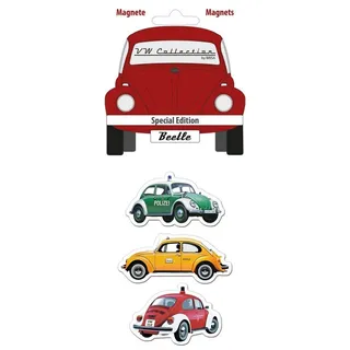 BRISA VW Collection - Käfer Kühlschrankmagnete 3er Set | Volkswagen Magnete für Büro, Küche, Magnettafel, Retro Vintage Fanartikel mit Käfer Spezialfahrzeugen, Special Edition