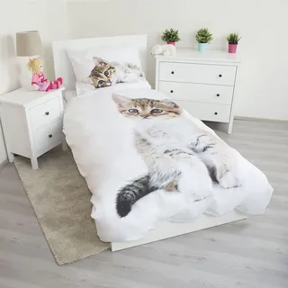 Chaton Bettwäsche Katze Bettbezug Baumwolle