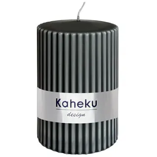 Kaheku Stumpenkerze Kaheku Rillenkerze, Powder Schiefer, Ø 7 cm, 1173001475