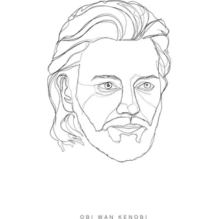 KOMAR Star Wars Obi Wan Papier 50x70 cm