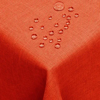 DecoHomeTextil Leinen Optik Tischdecke Eckig 130 x 130 cm Orange
