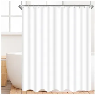 LuxusKollektion Duschvorhang Duschvorhang 200x220cm Antischimmel Reinweiß H220 x B200 cm 1er Pack