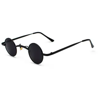 Inlefen Retro Kleine Runde Sonnenbrille Damen Mini Mode Vintage Hippy Kreis Sonnenbrille Herren UV400 Schutz