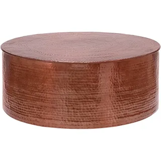 WOMO-DESIGN Hammerschlag Tisch Braun Aluminium 90 x 37 cm