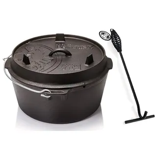 Petromax Feuertopf ft9-t (Dutch Oven Planer Boden) inkl. Deckelheber