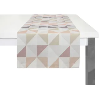 Tischläufer WIRTH "BERLARE" Gr. 1, bunt (rosé, lila), B:40cm L:150cm, Baumwolle, Polyester, Tischdecken