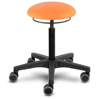Prova Nova Drehhocker Roll- und Drehhocker Poppi® Dijon 4156, Sitzhöhe ca. 51-72 cm,Pilzsitz orange