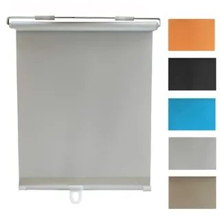 Saugnäpfen Rolladen,Verdunkelungsrollo für Fenster,Rollos schnurlose,Rolladen ohne Bohren,Klemmrollo für Zuhause mit Federsystem,sonnenschutzrollo außen,Sichtschutz,Grey-60×125cm(24 * 49in)