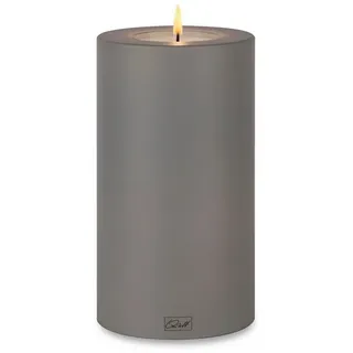 Qult Teelichthalter Farluce Trend - Durchm. 10cm, steingrau Teelichthalter Dauerkerze 18 cm