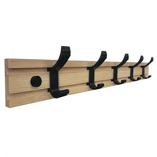 Walteco Hakenleiste  (L x B x H: 500 x 45 x 80 mm, Anzahl Haken: 5 Stk., Holz)