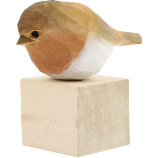 YARNOW Holzvogel Deko Figur Kleiner Vogel Handgefertigt Holz Ornamente | Dekoration für Weihnachten Geburtstag Hochzeit Tischdeko Simulationsvogel 9 x 8 x 4,5 cm