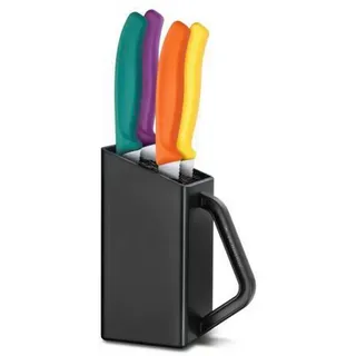 Victorinox Messerblock, Mehrfarbig, Kunststoff, 4-teilig, Kochen, Küchenmesser, Messersets