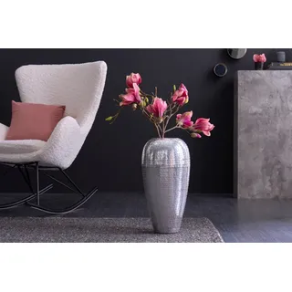 riess-ambiente Bodenvase ORIENTAL 50cm silber (1 St), Deko · Blumen · Hammerschlag Design · Metall silberfarben