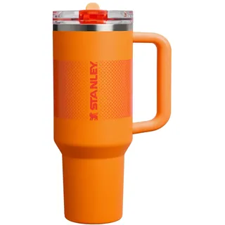 STANLEY Quencher ProTour Trinkhalm-Becher mit auslaufsicherem Deckel, 1,2 l, integrierter Strohhalm und Griff, Getränkehalter, kompatibel für Reisen, isolierter Edelstahlbecher, BPA-frei, Goldenrod