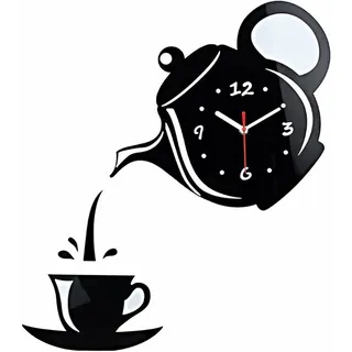 3d-wanduhr, Wanduhren Für Cafés, Geräuschlose 3d-spiegel-wanduhr Für Die Heimdekoration (keine Batterie Erforderlich), Modernes Diy-design