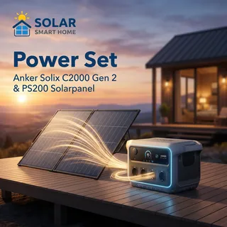 Anker Solix C2000 Gen2 Bifazial 2400 W / 200 W inkl. 2,048 kWh PS200
