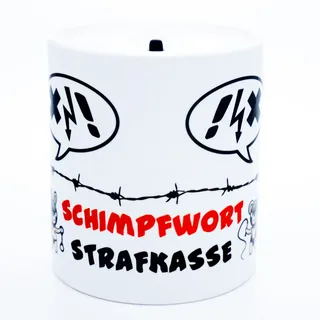 Schimpfwort Strafkasse Keine Bösen Wörter Sparschwein lustige Fluchkasse Spardose Trinkgeldkasse fürs Büro Sparbüchse Erwachsene Geld Kasse Strafgeld Teenager Sammelbox Spendendose Kaffeekasse Arbeit
